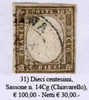 Sardegna-031 - Sassone: N. 14Cg (o) - Privo Di Difetti Occulti. - Sardinië