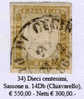 Sardegna-034 - Sassone: N. 14Db (o) - Privo Di Difetti Occulti. - Sardaigne