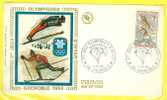 1968 Jeux Olympiques De Grenoble 1968 1er Jour 06/02/1968 Tp 1543 Ski Ski De Fond - Storia Postale