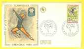 1968 Jeux Olympiques De Grenoble 1968 1er Jour 06/02/1968 Tp 1546 PATINNAGE ARTISTIQUE - Storia Postale