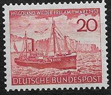 1952 Allem.  Fed. Yv 37 Mi 152 ** MNH Hochsee-Fischdampfer Vor Helgoland - Ungebraucht