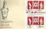 BELIZE -1978 -  FDC 25TH ANNIVERSARY CORONATION  OF ELISABETH II WITH SOUVENIR SHEET OF 6 STAMPS  75 CENTS - Belize (1973-...)