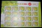 2001 Zodiac Stamps Sheet - Leo Of Fire Sign - Astrologie