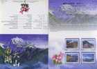 Folder Taiwan 2003 Mount Nan Hu Stamps Mountain Flower Snow Lake Geology - Neufs