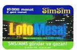 AZERBAIJAN  - AZERCELL   RECHARGE GSM   -  SIMSIM: LOTO MESAJ   - USATA° (USED) - RIF. 299 - Azerbaïjan