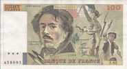 - FRANCE - BILLETS - 100 F - DELACROIX - 1984 - N° 458095 - Z . 82 - - 100 F 1978-1995 ''Delacroix''