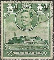 MALTA 1938 King George VI  - 1/2d H.M.S. St. Angelo FU - Malte (...-1964)