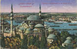 Cpa,tuquie,istanbul,costantinople 1925,mosquée  SULEYMANIE,SULEYMANIYE,corne  D´or,plusieurs Minarets,rare - Türkei