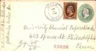 US-PS016/   USA - Ex Miles, Iowa 1883, Postmeisterstempel (Rosette) - ...-1900
