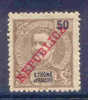 ! ! St. Thomas - 1911 D. Carlos 50 R - Af. 102 - MH - St. Thomas & Prince