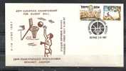 GREECE ENVELOPE    (A 0252)  25th EUROPEAN CHAMPIONSHIP FOR BASKET BALL  -  PIRAEUS  3.6.87 - Maschinenstempel (Werbestempel)