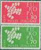 AX0014 Italy 1961 Europa Pigeons 2v MNH - 1961