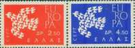 AX0058 Greece 1961 Europa Pigeons 2v MNH - 1961