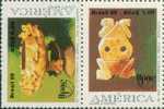 AX0136 Brazil 1989 Yamei Put Woodcarving 2v MNH - Astrology