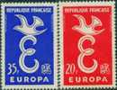 AX0139 France 1958 Europa Pigeons 2v MNH - 1958