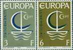 AX0246 Luxembourg 1966 Europa Sailing 2v MNH - 1966