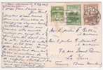 Timbres  Yvert  N° 336a , 353 , 355 / Carte De Arhus Du 21/8/57( Pli Angle Inf Droit) - Lettres & Documents