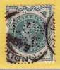 1887-1900 Nº 92 Verde 0,5 P.   .Perforado LSWBK, Ocasion. - Perfin