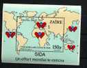 ZAIRE 1990 ++ SIDA AIDS Blocs   - -  Lot De 500 Blocs **   Mint NH  Postfrich  Cote 1750,-Euros - Nuovi