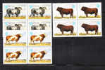 Zambia 1987 Cattles World Food Day Blk Of 4 MNH - Zambie (1965-...)