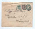 Delcampe - 228/16 -  Entier Postal Enveloppe 10 C  + TP 46 Et 49 En DOUBLE PORT - ANVERS 1893 Vers LIVERPOOL - Buste