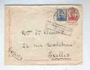230/16 -  Entier Postal Enveloppe Pellens 10 C  + TP Pellens 25 C En EXPRES OSTENDE 1914 Vers IXELLES - Briefe
