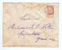 231/16 -  Entier Postal Enveloppe Fine Barbe GOUY LEZ PIETON 1902 Vers LESSINES - Verso Roulettes Croisées - Omslagen
