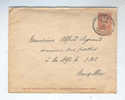 232/16 -  Entier Postal Enveloppe Fine Barbe Grand Cachet FLENU 1913 Vers BXL - TRES RARE Avec Fine Barbe - Buste