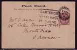 UK - 1901 POSTCARD - North Bay, Swanage - Sent From BOURNEMOUTH To MONTEVIDEO - Rare Cancel CARTEROS 2 TURNO - Covers & Documents