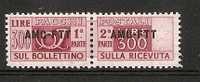 1949-53 TRIESTE A PACCHI POSTALI 300 £ MH * RR7496 - Pacchi Postali/in Concessione