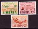 PGL - JEUX OLYMPIQUES 1964 LIBERIA Yv N°396/98 ND ** - Inverno1964: Innsbruck