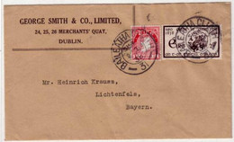 IRLANDE - 1938 - LETTRE De DUBLIN Pour LICHTENFELS (BAYERN) - - Storia Postale