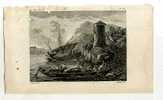 - BATEAUX SUR LA COTE . GRAVURE DU DEBUT XIXeS. D´APRES UN TABLEAU - Andere & Zonder Classificatie