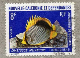NOUVELLE-CALEDONIE : Aquarium De Nouméa : Chaetodon Melanotus  Ou  Chaetodon à Dos Noir (livrée Diurne) - Oblitérés