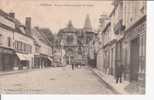 HOUDAN Rue De L'Enclos Et Façade De L'Eglise Belle Cpa Animéer Bon état Voir Scans Ch Foucault édit Dreux - Houdan