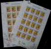 1996 Care Disabled Person Stamps Sheets Wheelchair Computer Heart Drawing Hand Taxi - Handicap