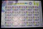 Taiwan 2001 Zodiac Stamps Sheet - Cancer Of Water Sign - Blokken & Velletjes