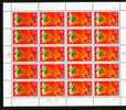 1999 USA Chinese New Year Zodiac Stamp Sheet - Hare Rabbit #3272 - Lapins