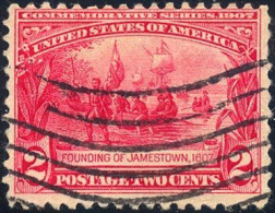 US #329 Used 2c Jamestown Expo From 1907 - Usati