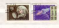 BULGARIA / Bulgarie 1961 SPACE - Vostok 2 (Titov) 2v.- Used/gest.(O) - Europa