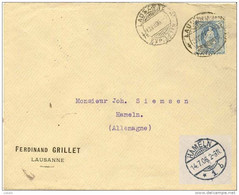 Motiv Brief  "Grillet, Lausanne" - Hameln        1906 - Cartas & Documentos