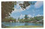 C292 Paget Bermuda - Foot Of The Lane - Harbour - Yacht Bateaux Barche - Mini Old Card / Viaggiata 1969 - Bermudes