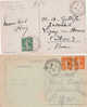 2 CARTES AVEC CACHETS ENTREPOT BELFORT ET MAYENCE (POSTE ARMEES, OCCUPATION FRANCAISE EN ALLEMAGNE,1923) - Temporary Postmarks