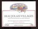 Etiquette De Vin Beaujolais Village - Ilustrateur SR - Thème Musique - Cellier Des Samsons à Quincié En Beaujolais (69) - Muziek & Instrumenten