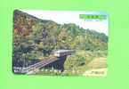 JAPAN -  Orange Picture Rail Ticket/Train As Scan - Wereld