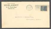 United States HEMLANDET Chicago ILL. TMS Cancel Cover 1908 To Bank In Helsinborg Sweden Abraham Lincoln - Covers & Documents