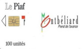 # PIAF FR.MOD2 - MONTBELIARD Logo De La Ville - Mention Solaic + 45060 100u Iso 1000 Neant Neant - Tres Bon Etat - - Parkkarten