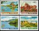 1985 Scenery Of Quemoy & Matzu Stamps Lighthouse Lake Reservoir Rock Geology - Volcans