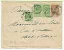 Entier 1896 + 3x56 /PARIS - Enveloppes