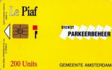 # PIAF NL.AMS16 - AMSTERDAM Jaune - Logo Diest Parkeerbeheer 200u Iso ? Neant 99230112 - Tres Bon Etat - - Parkeerkaarten